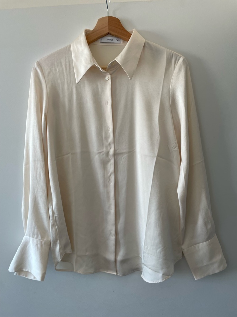 Mango Off-White Button-Up Shirt
